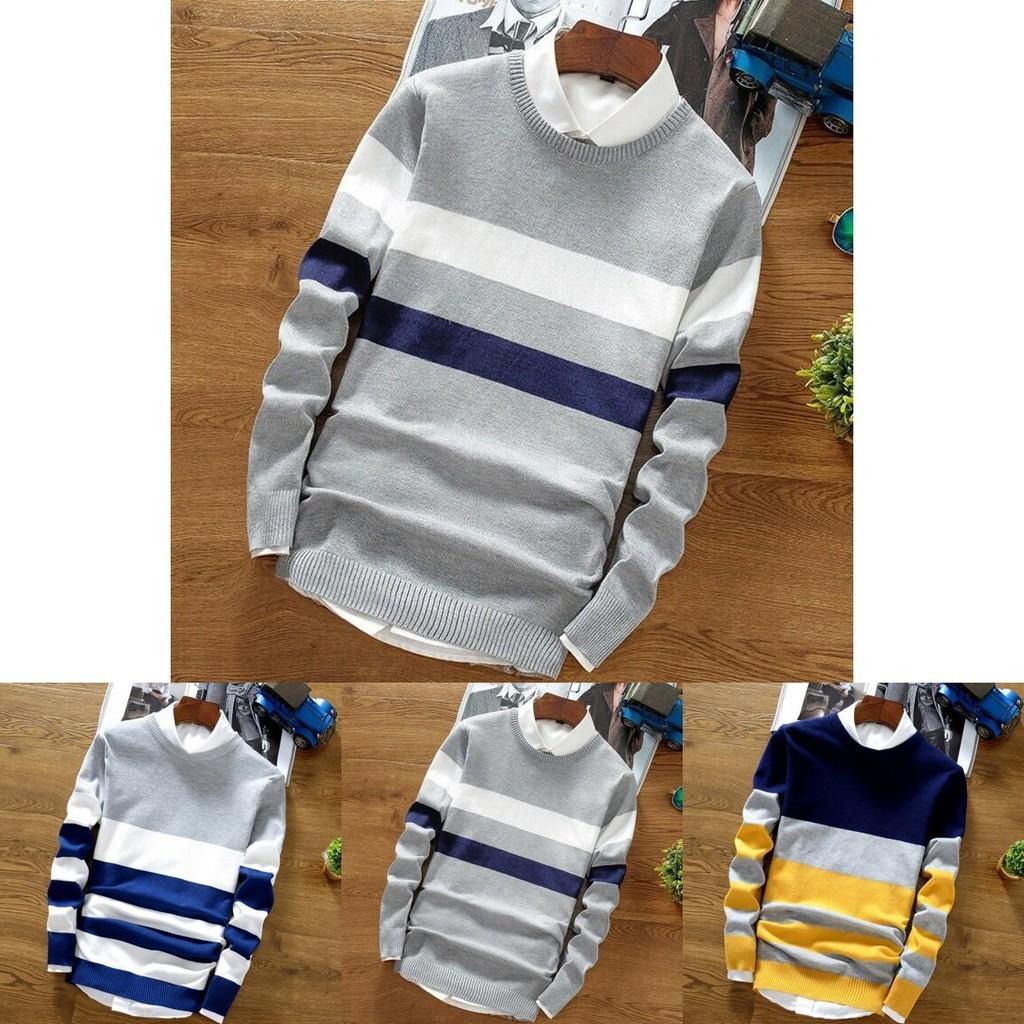 Eleganti Maglioni da Uomo Casual a Manica Lunga Lavorati a Maglia Larghi, Top per Ogni Stagione