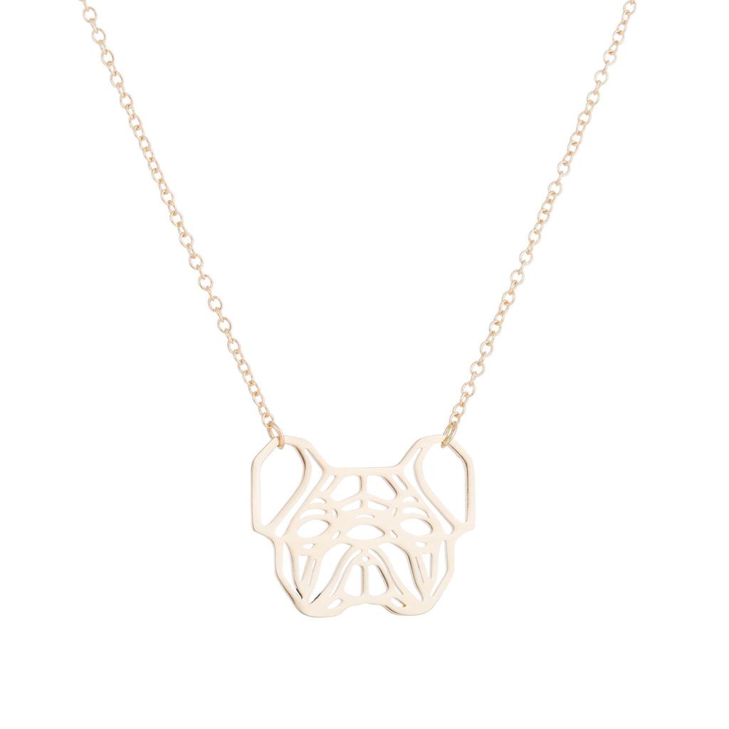 Elegant Women's Stainless Steel Origami Pendant Necklace