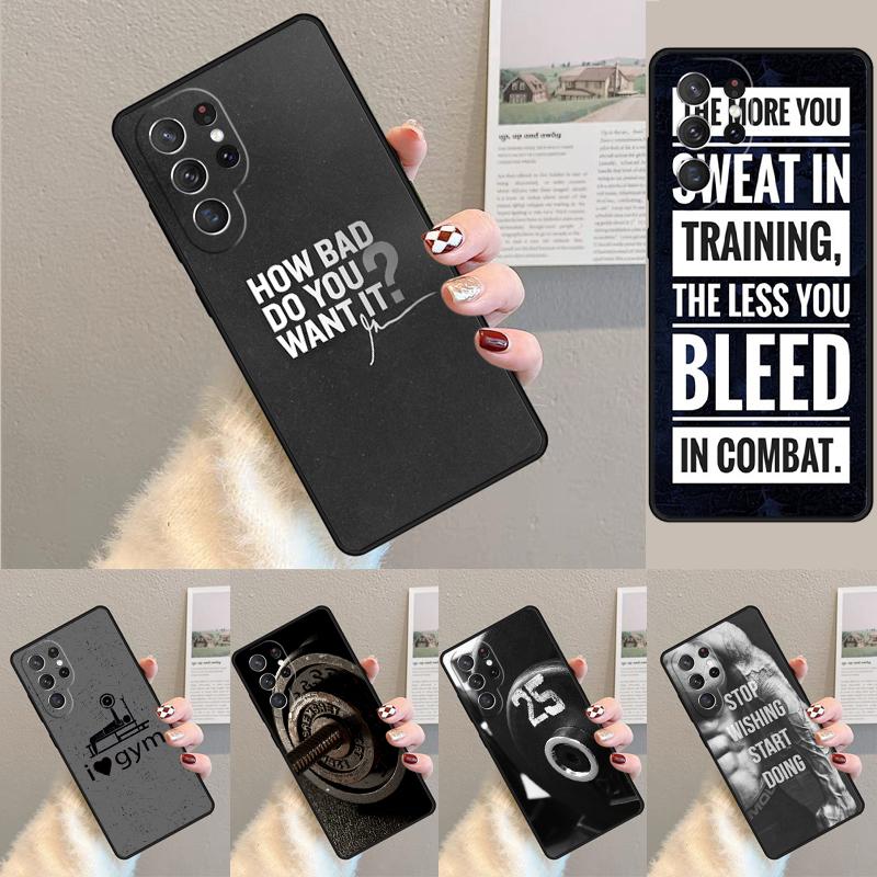 GYM WORKOUT KÖRPERBAU ZITATE Silikon Handyhülle Für Samsung Galaxy note 10 pro S26 S25 S24 S23 S22 S21 Plus Ultra Cover