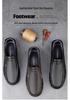 Men's Large Slip-On Leather Shoes: Breathable, Soft Sole, Anti-Slip Casual Comfort for Middle-Aged Dads