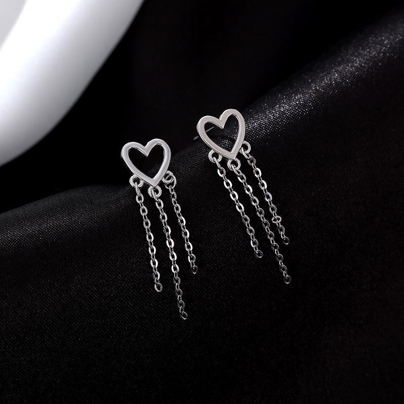 

Серьги-кисточки Banyan Tree S925 Silver Heart для женщин — простой, универсальный дизайн ES2453 серебряный