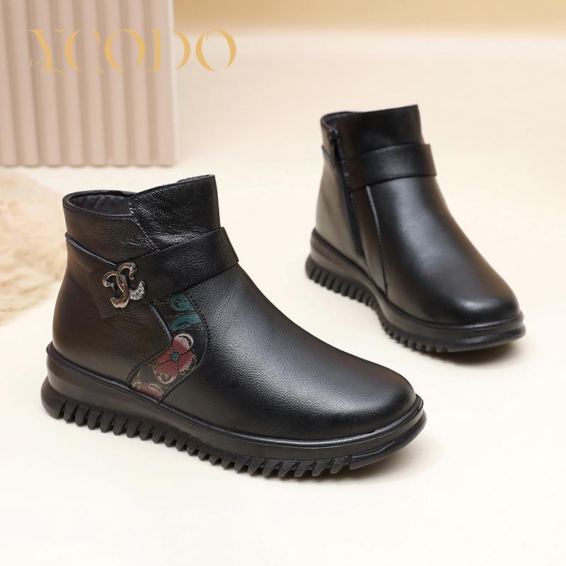 Winterwarme Damenschuhe aus Naturleder