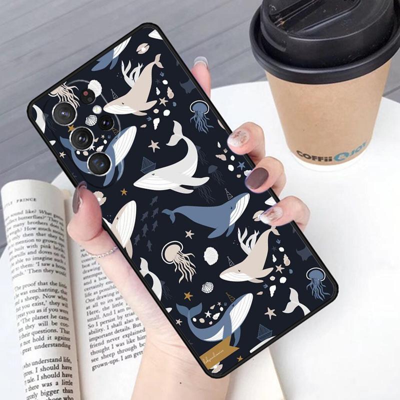 Baby Whale Phone Case Cover For Samsung Galaxy S24 S25 Ultra S21 S22 Ultra S10E Note 10 Plus Note 20 FE S23
