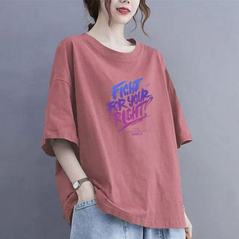 Cotton Apricot Short-sleeved T-shirt Female Summer 2024 New Niche Design Sense Loose Hong Kong Flavor Chic Tops