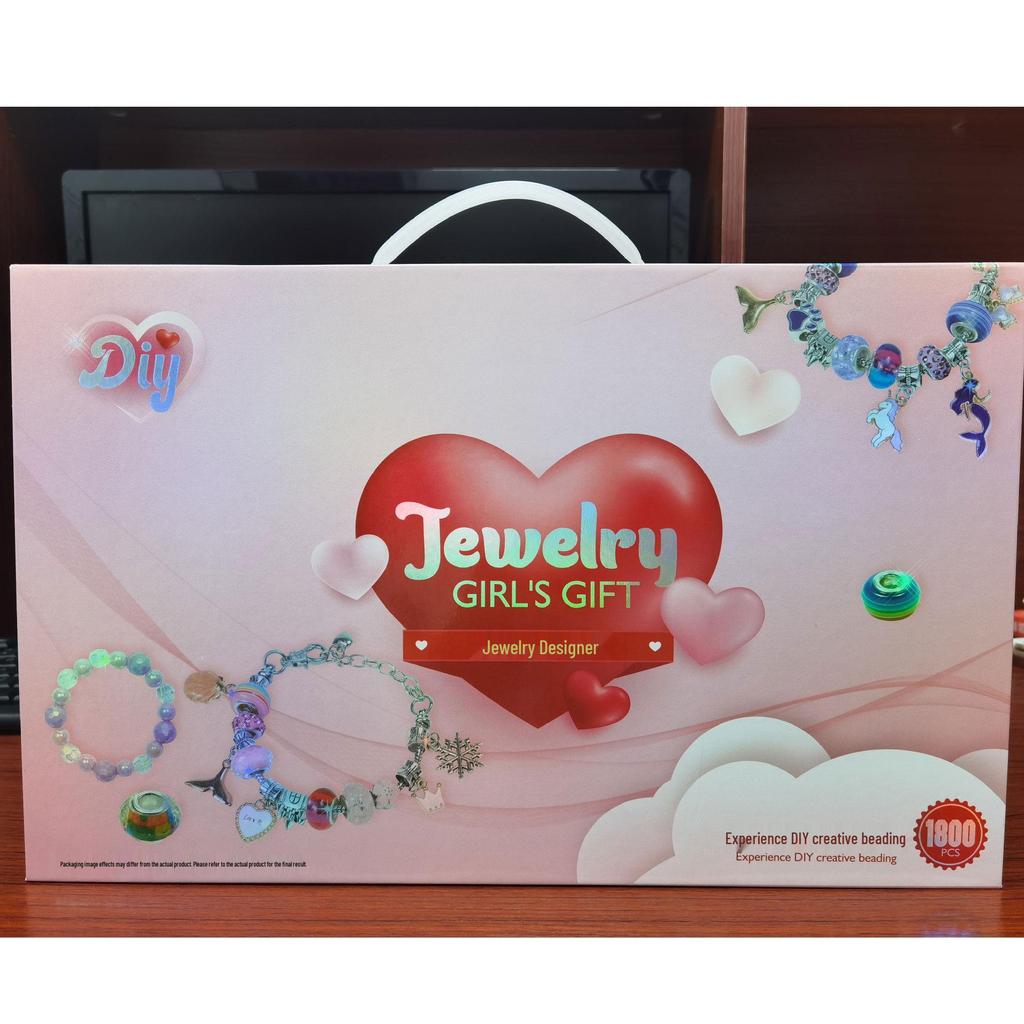 Daughter's Treasure DIY Jewelry Box: Handmade Princess Bracelet Kit for Girls, Gift for 6-10 Year Olds