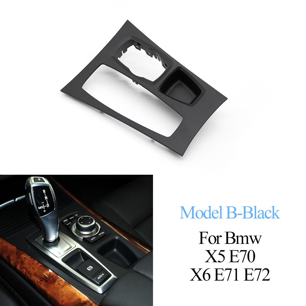Left Hand Driver Cars Center Console Shift Trim Gear Shifter Cover Panel For BMW X5 X6 E70 E71 E72 2007-2013 51166954947