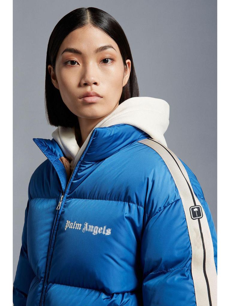 Unisex Palm Angel Striped Color Block Letter Print Stand Collar Cotton Jacket