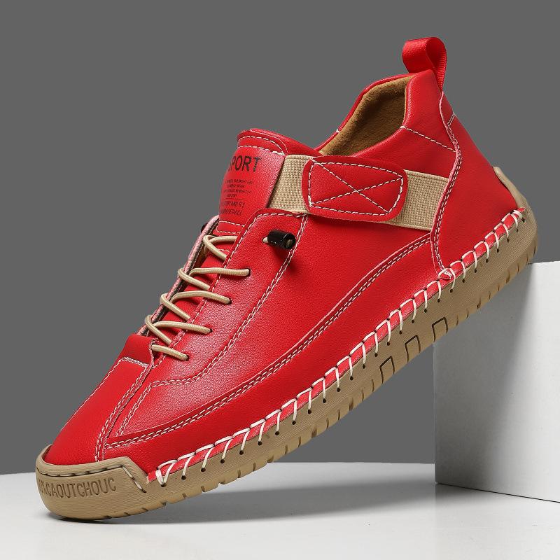 Flat Bottom Casual Shoes Women's Style Round Toe Ultra Leather Material Comfortable Insole Anti Slip Rubber Outsole