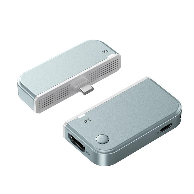 Type-C Hdmi-Compatible Wireless Video Transmitter Receiver Extender Adapter 5.8G 1080P 50M Wireless Display Adapter