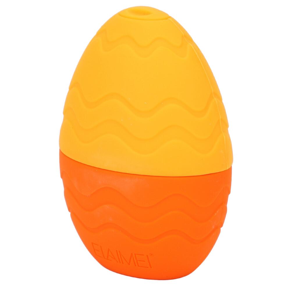 Egg Shaped Silicone Ice Face Roller for Puffiness, Dark Circles, Skin Firming, Orange