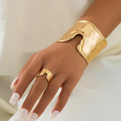 Fashion Wide Bracelet Ring Set