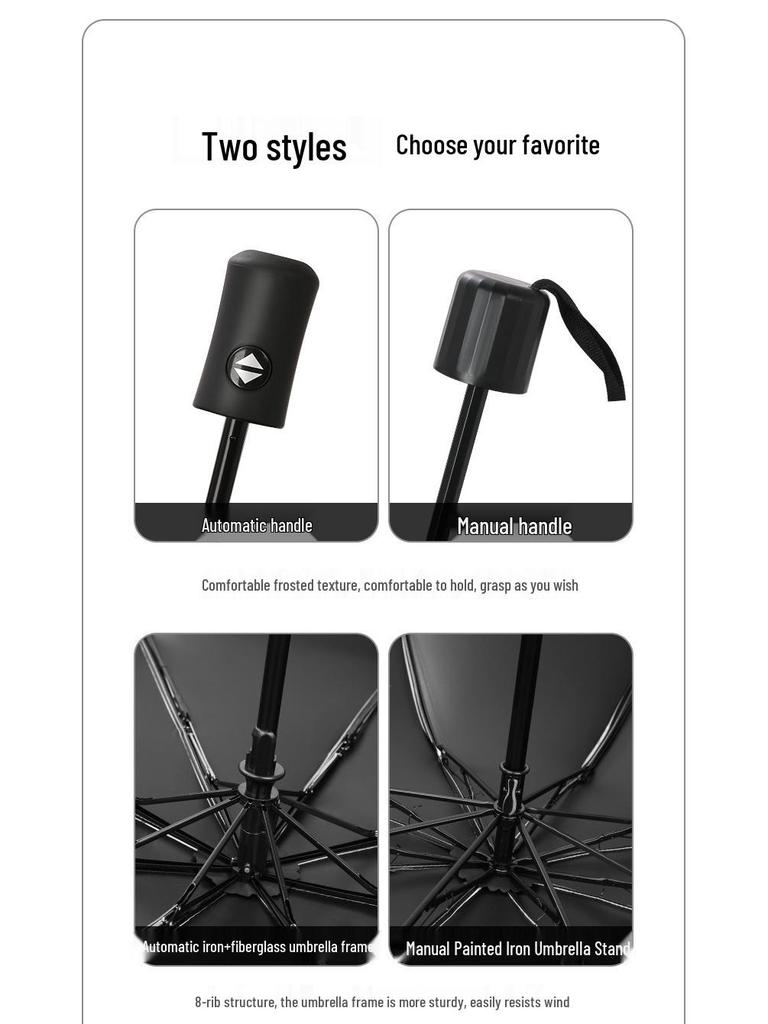 Women's Folding Sun & Rain Umbrella with UV Protection and Logo