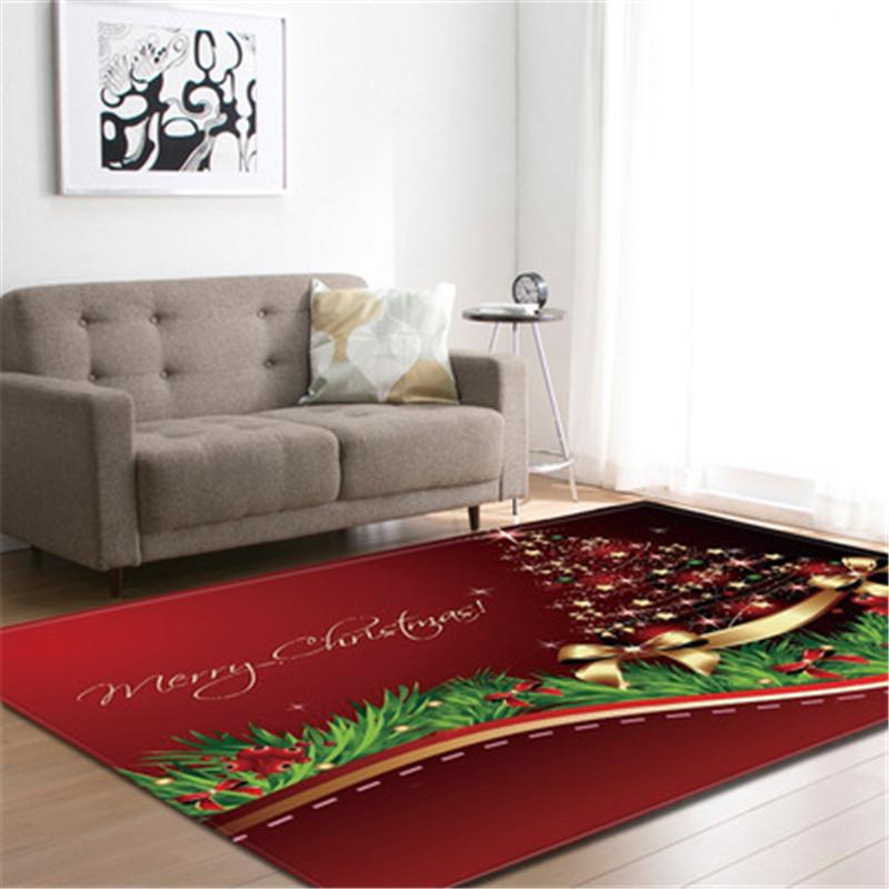 

Christmas Living Room Area Rug Santa Claus Bedroom Decor Children Play 3D Carpets Memory Foam Home Decor Kitchen Rug Floor Mat 40x60cm