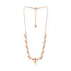 Sada elegantního designového náhrdelníku Estele z růžového zlata a perel pro ženy