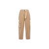 Adidas Originals Adicolor Solid Color Straight Leg Retro Spliced Mid Waist Drawstring Knit Sports Pants Women Bottoms Beige HK0486