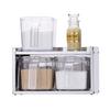 Pearl Metal Seasoning Rack/Storage Unit with 2 Storage Units, Stainless Steel, Made in Japan, HB-1778