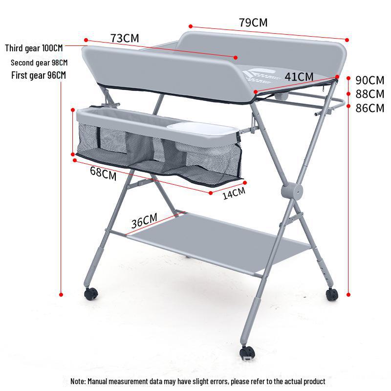 Foldable Portable Baby Care Table: Changing, Bath, and Massage Station for Newborns