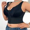 Formende und schlankmachende Damen-Shapewear mit Reißverschluss, verbesserte Version, Drei-Knopf, mit Anhebung, atmungsaktiv mit Spitzen-Ausschnitt