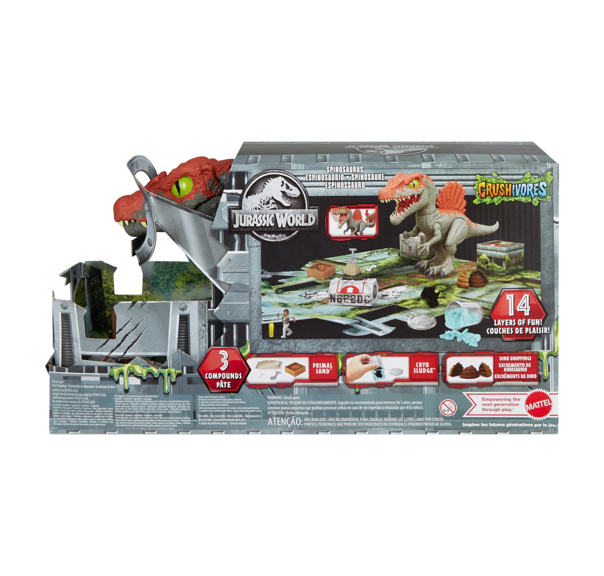 Mattel Jurassic World Crushivores Mini Dinosaur Figures