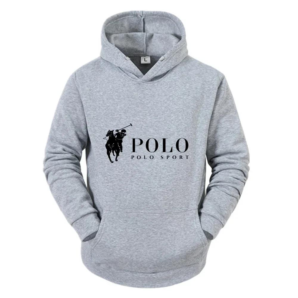 Fashionable Horse-riding Pattern Printed Men's and Women's Warm Autumn Hoodies, Running, Fitness and Outdoor Sportswear