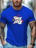 Mens Motivational TShirt Take The Step Art Print Short Sleeve Round Neck Breathable Soft Inspirational Daily Wear