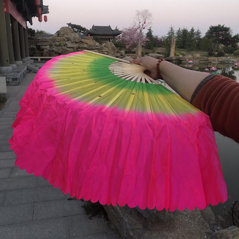 1-Foot Double-Sided Yangge Dance Fitness Fan Prop