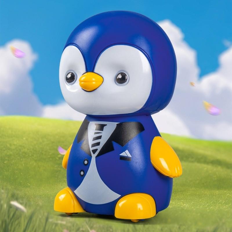 Plastic Pressing Penguin Toy With Rebound Mechanism For Kids Interactive Play