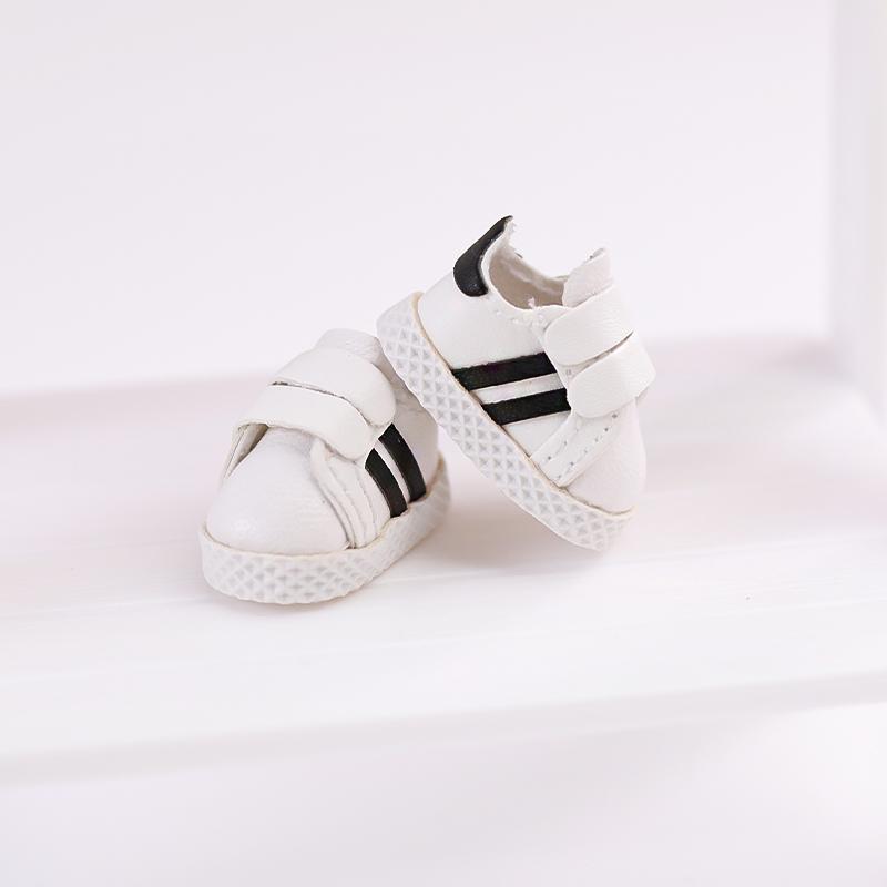 1 Pair of OB11 Doll Baby Shoes Parallel Bars Casual Sports Shoes 1/12 Bjd Doll Shoes Decoration Detachable Doll PVC Material