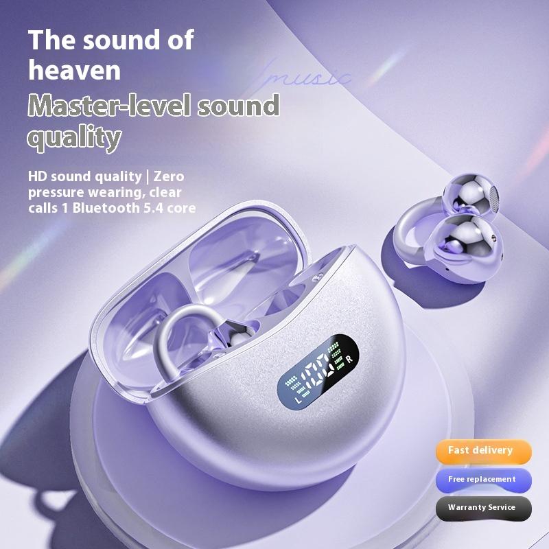 Bluetooth Headset Clip-on Ear Noise Reduction Waterproof High Sound Quality Bone Conduction True Wireless