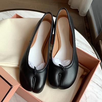 Fashion New Soft Leather Split Toe Design Mules Flats Women Shoes Cozy Lightweight Soft Sole Loafers Fashion Mary Jane Pumps Ballet Shoe