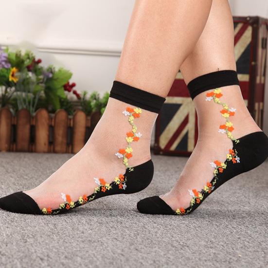 Socks Transparent Comfortable Cotton Comfortable Women Short Socks for Daily Life