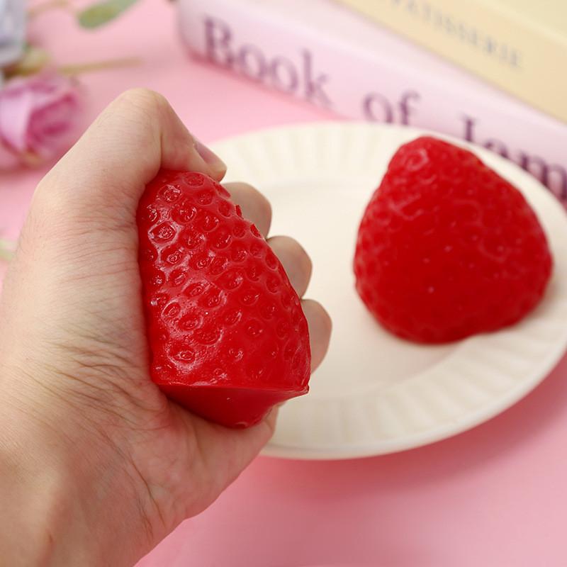 Strawberry Tpr Stress Relief Toy With Soft Silicone Feel For Kids And Adults