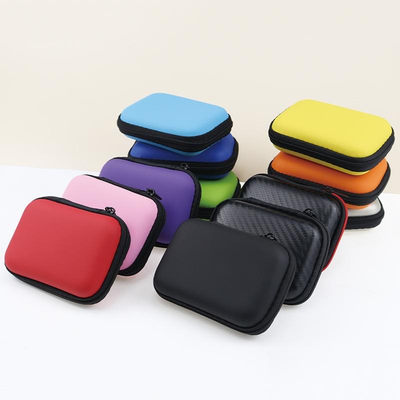 1Pc Portable Mini Tech Accessory Organizer Bag, Eva Hard Shell For Earbuds, Usb Drives & Chargers Home & Travel Organization