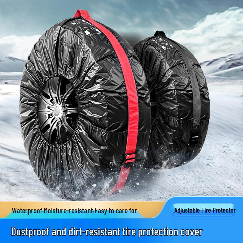 Car Tire Cover and Storage Bag for Spare, Snow, and Drift Tires