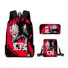 Klassisch Beliebt Neuheit Dandadan 3D-Druck 3 Stück/Set Schüler Schultaschen Laptop Tagesrucksack Rucksack Schräg getragene Tasche Federmäppchen