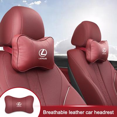1Pcs Car Seat Headrest Auto Emblem Neck Pillow For F SPORT ES RX NX IS300 IS250 RX350 LS500 LX600 NX260 CT200 NX350 HS250