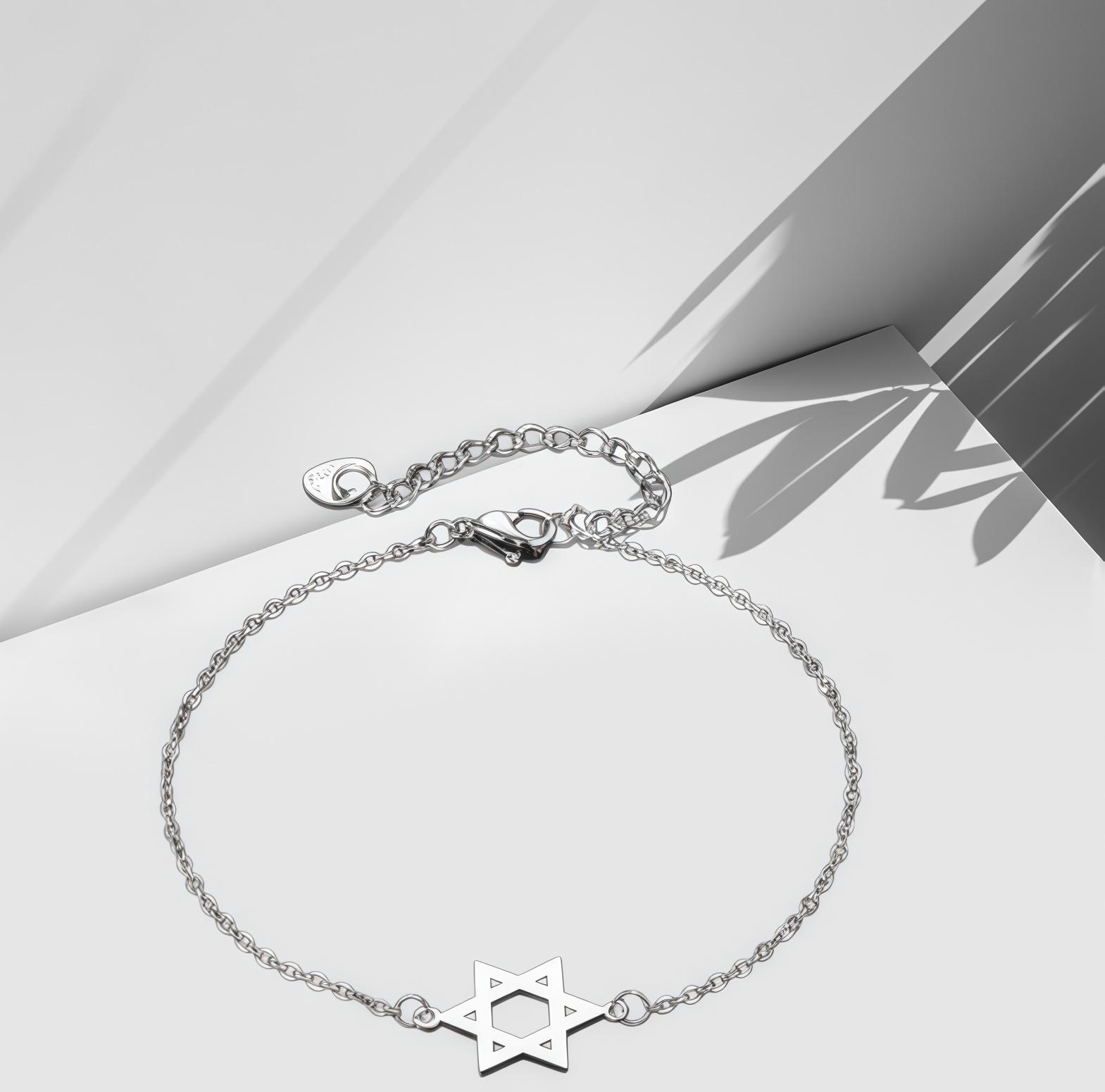 Stainless m Bracelet for Women, New Trendy Cold Style Light Luxury Titanium Steel Star Wrist Jewelry серебряный