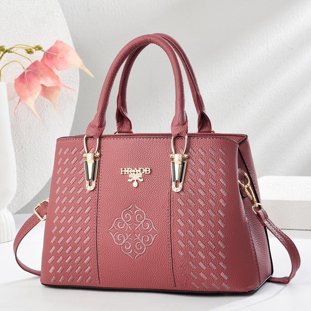 Handbag Exquisite Embroidery Mother Bag Middle-aged Women's Bag Shoulder Messenger Bag Quality Large Capacity