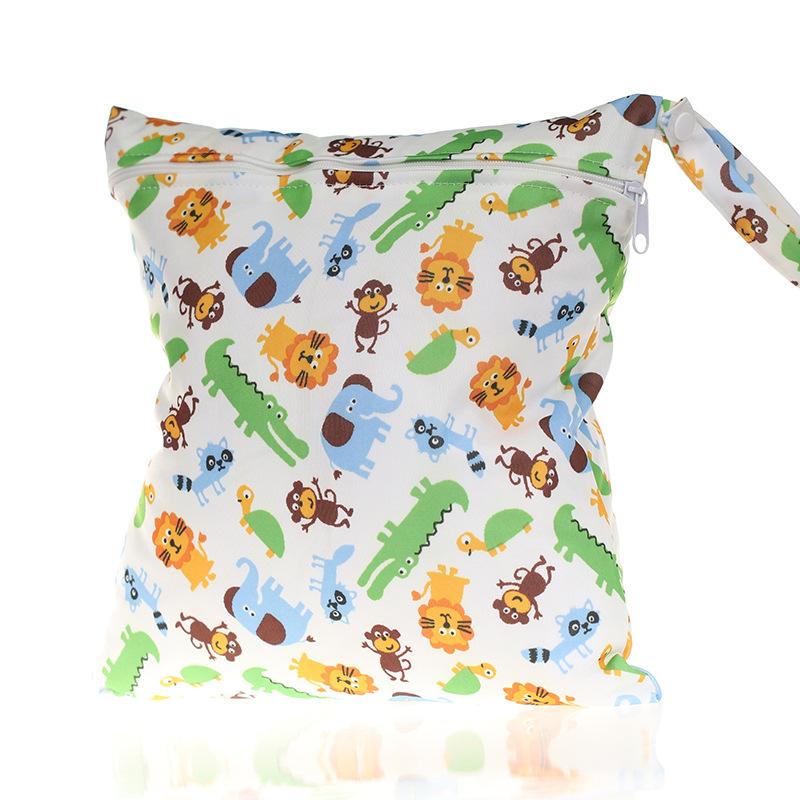 Diaper Wet Dry Bags Waterproof Reusable with Zippered Pockets Travel Beach Pool Daycare Soiled Baby Items Yoga Gym Mommy Bag