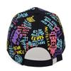 Colorful graffiti hip-hop baseball cap, casual sun protection printed duckbill cap, personalized for men and women