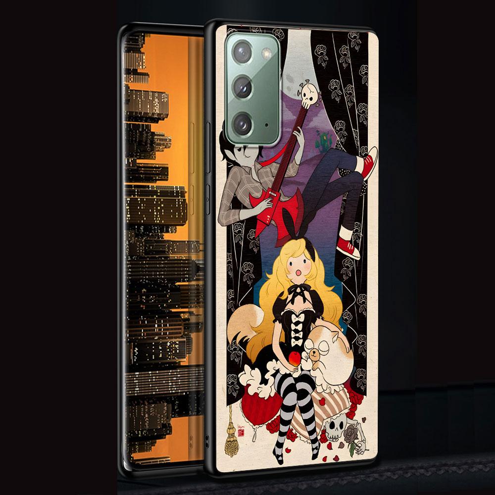 Adventure Fionna & Cake Time Case for Samsung Galaxy Note 20 Ultra 10 Plus 9 8 TPU Phone Cover 10 Lite Black Soft Shell Funda