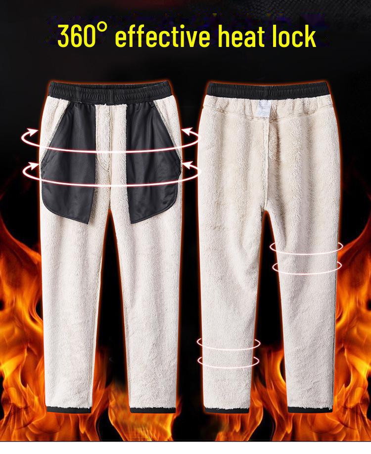 Men's and Women's Winter Soft Shell Fleece-Lined Waterproof Windproof Trousers