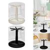 Rotating Clear Display Case for Doll Keychains Stackable Organizer Display Stand for Desktop Office Cabinet Home Countertop