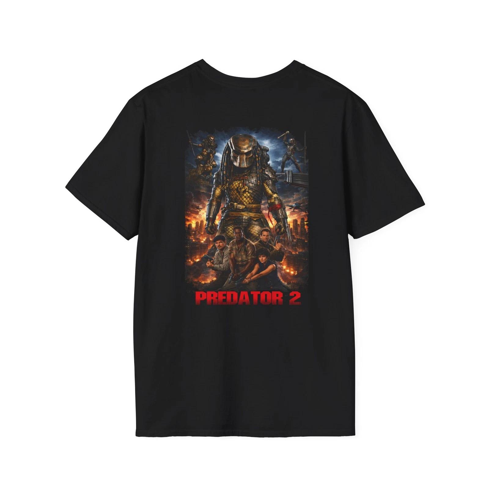 Predator 2 movie poster T-Shirt | Sci‑Fi Alien Hunter BACK XXXL