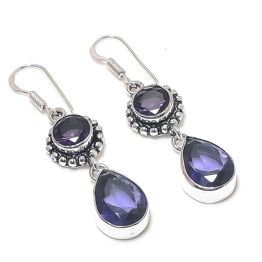 

Amethyst Gemstone 925 Sterling Silver Earring 2.05