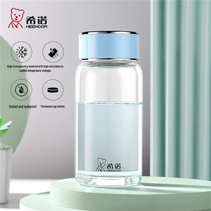 Heenoor Transparent Glass Water Cup 240ML