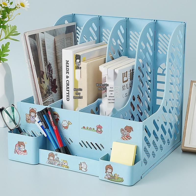 JINGRUIXIANG Desktop Document Organizer with Pen Holder