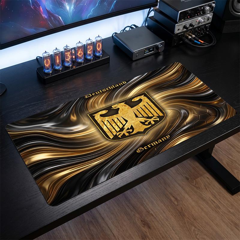 Germany Football Crest Mouse Pad, Extended Non Slip Rubber Desk Mat for Gaming Office Laptop Fan Gift
