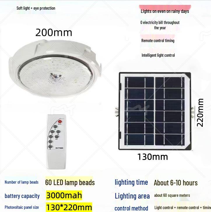 Cross-Border Solar LED Ceiling & Street Light for Indoor & Courtyard