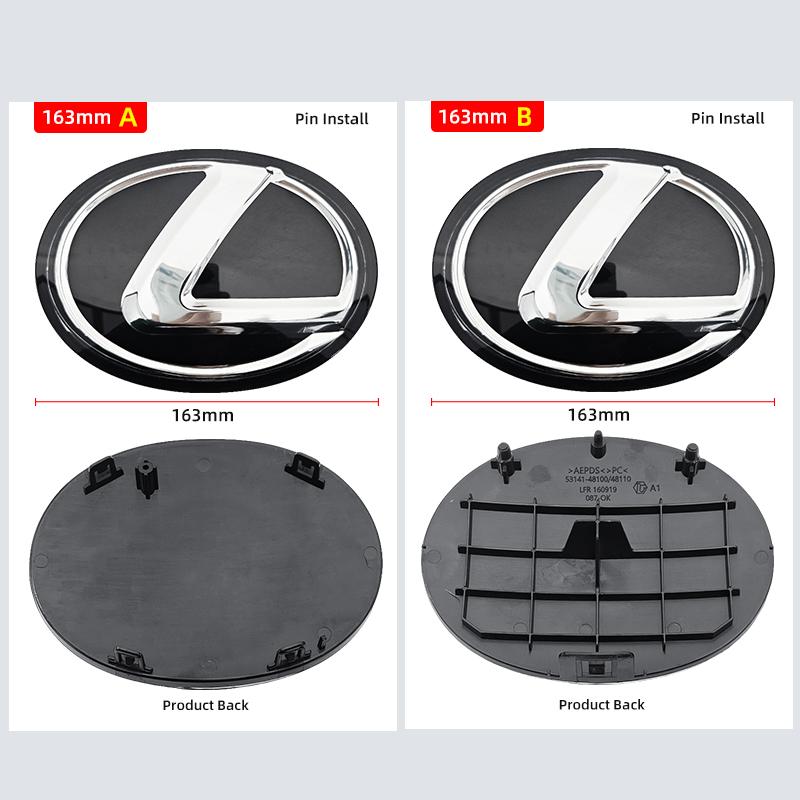 Car Sticker 3D Front Grille Emblem Rear Trunk Badge For Lexus CT200h IS ES NX RX UX GX GS F Sport No ACC Radar Logo Replacement